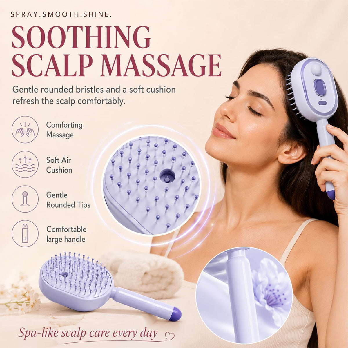 Electric Spray Air Massage Comb